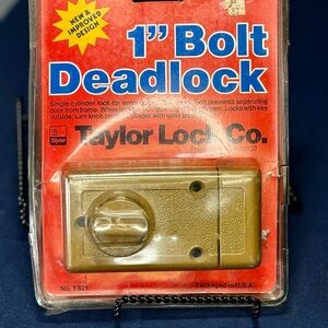Taylor Lock Co. Bolt Deadlock in Metallic Gold